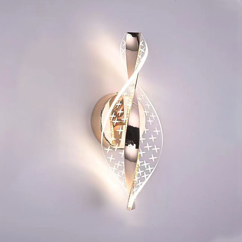 مصباح حائط LED من الألومنيوم والأكريليك بتصميم نقاط نجمية عصري بسيط لغرفة النوم 