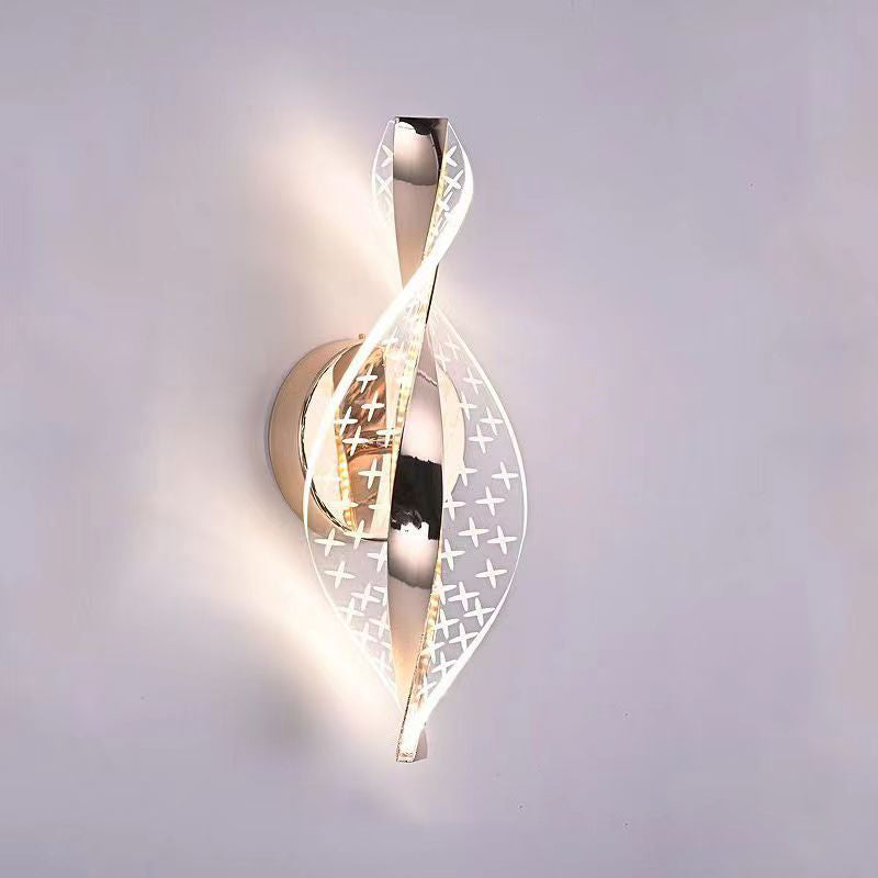 مصباح حائط LED من الألومنيوم والأكريليك بتصميم نقاط نجمية عصري بسيط لغرفة النوم 