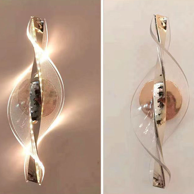 مصباح حائط LED من الألومنيوم والأكريليك بتصميم نقاط نجمية عصري بسيط لغرفة النوم 