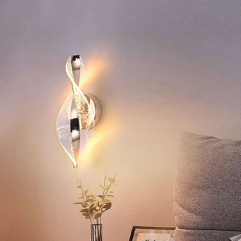 مصباح حائط LED من الألومنيوم والأكريليك بتصميم نقاط نجمية عصري بسيط لغرفة النوم 