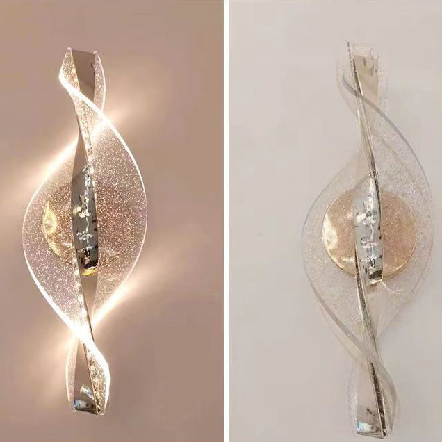 مصباح حائط LED من الألومنيوم والأكريليك بتصميم نقاط نجمية عصري بسيط لغرفة النوم 