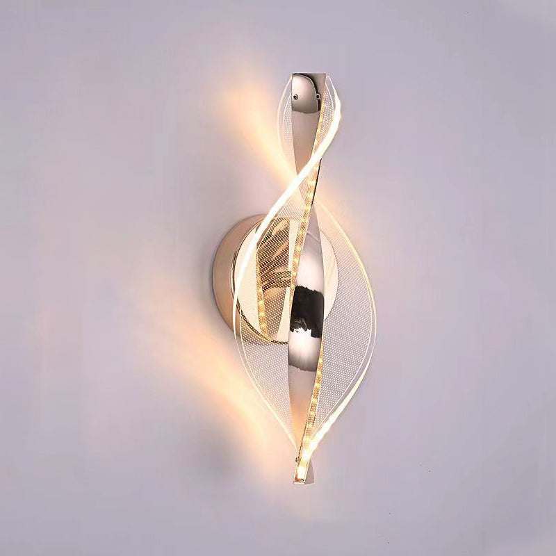 مصباح حائط LED من الألومنيوم والأكريليك بتصميم نقاط نجمية عصري بسيط لغرفة النوم 