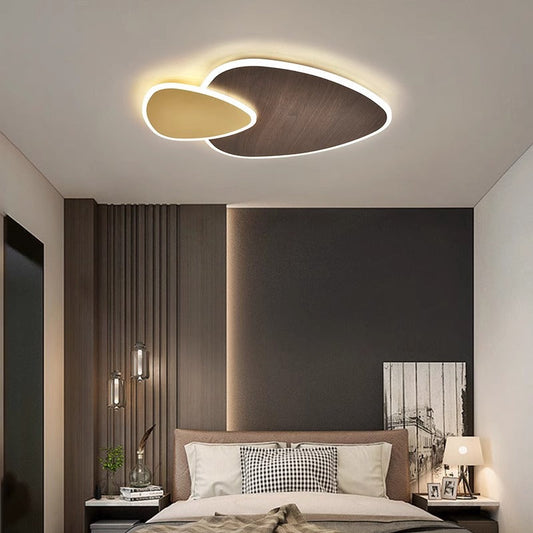 Modern Minimalist Triangle Hardware Acrylic LED Flush Mount Ceiling Light For Living Room