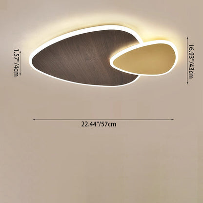 Modern Minimalist Triangle Hardware Acrylic LED Flush Mount Ceiling Light For Living Room