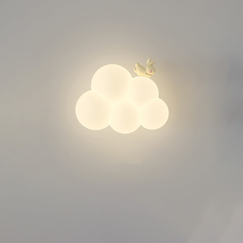 مصباح حائط LED بتصميم عصري بسيط على شكل سحابة حيوانية من الحديد PE لغرفة النوم 