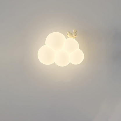مصباح حائط LED بتصميم عصري بسيط على شكل سحابة حيوانية من الحديد PE لغرفة النوم 