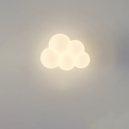 مصباح حائط LED بتصميم عصري بسيط على شكل سحابة حيوانية من الحديد PE لغرفة النوم 