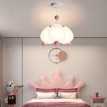 Contemporary Creative Kids Combination Globe Cloud Shape Iron Plastic Shade LED Pendant Light For Bedroom