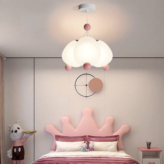 Contemporary Creative Kids Combination Globe Cloud Shape Iron Plastic Shade LED Pendant Light For Bedroom