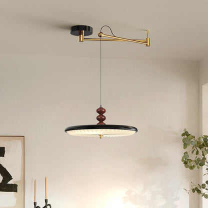 مصباح LED معاصر من الحديد المطاوع بتصميم نورديك، مصنوع من الخرز الدائري البيضاوي المتأرجح، مصنوع من مادة البولي فينيل كلوريد لغرفة المعيشة