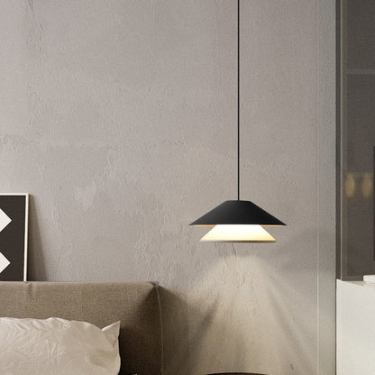 مصباح LED دائري مزدوج قابل للرفع من الألومنيوم لغرفة النوم بتصميم عصري لغرفة النوم 