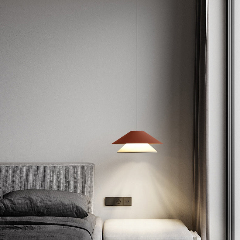 مصباح LED دائري مزدوج قابل للرفع من الألومنيوم لغرفة النوم بتصميم عصري لغرفة النوم 