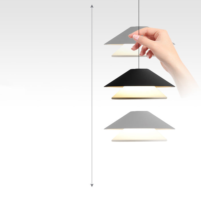 مصباح LED دائري مزدوج قابل للرفع من الألومنيوم لغرفة النوم بتصميم عصري لغرفة النوم 