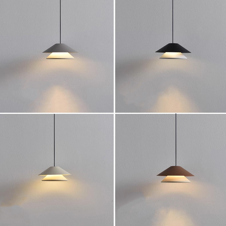 مصباح LED دائري مزدوج قابل للرفع من الألومنيوم لغرفة النوم بتصميم عصري لغرفة النوم 