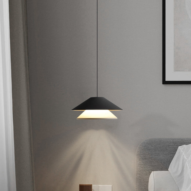 مصباح LED دائري مزدوج قابل للرفع من الألومنيوم لغرفة النوم بتصميم عصري لغرفة النوم 