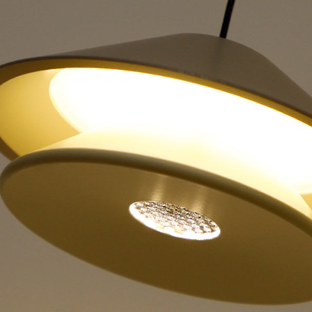 مصباح LED دائري مزدوج قابل للرفع من الألومنيوم لغرفة النوم بتصميم عصري لغرفة النوم 