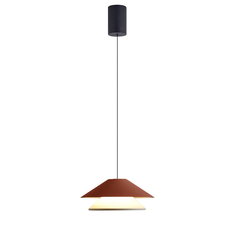 مصباح LED دائري مزدوج قابل للرفع من الألومنيوم لغرفة النوم بتصميم عصري لغرفة النوم 