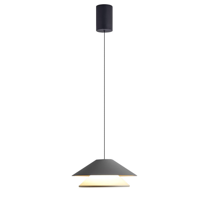 مصباح LED دائري مزدوج قابل للرفع من الألومنيوم لغرفة النوم بتصميم عصري لغرفة النوم 