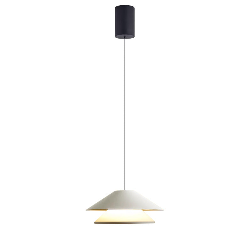 مصباح LED دائري مزدوج قابل للرفع من الألومنيوم لغرفة النوم بتصميم عصري لغرفة النوم 