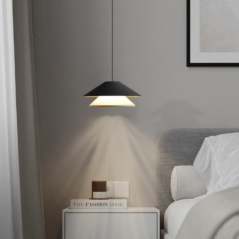 مصباح LED دائري مزدوج قابل للرفع من الألومنيوم لغرفة النوم بتصميم عصري لغرفة النوم 