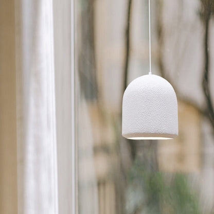 Modern Minimalist Cylinder Dome High Density Polystyrene 1-Light Pendant Light For Bedroom