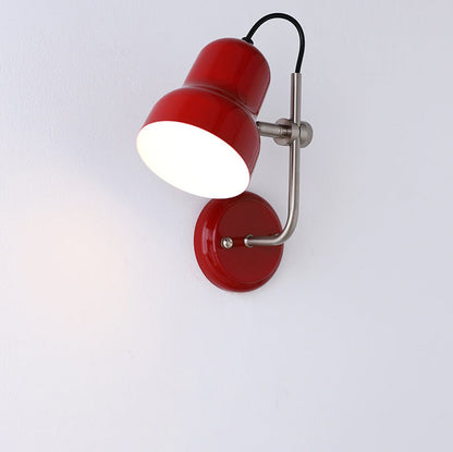 Contemporary Nordic Adjustable Angle Round Horn Shape Iron 1-Light Wall Sconce Lamp For Living Room