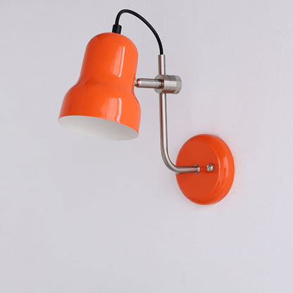 Contemporary Nordic Adjustable Angle Round Horn Shape Iron 1-Light Wall Sconce Lamp For Living Room