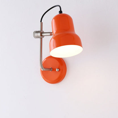Contemporary Nordic Adjustable Angle Round Horn Shape Iron 1-Light Wall Sconce Lamp For Living Room
