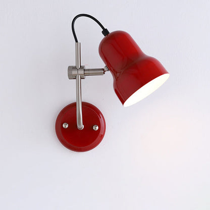 Contemporary Nordic Adjustable Angle Round Horn Shape Iron 1-Light Wall Sconce Lamp For Living Room