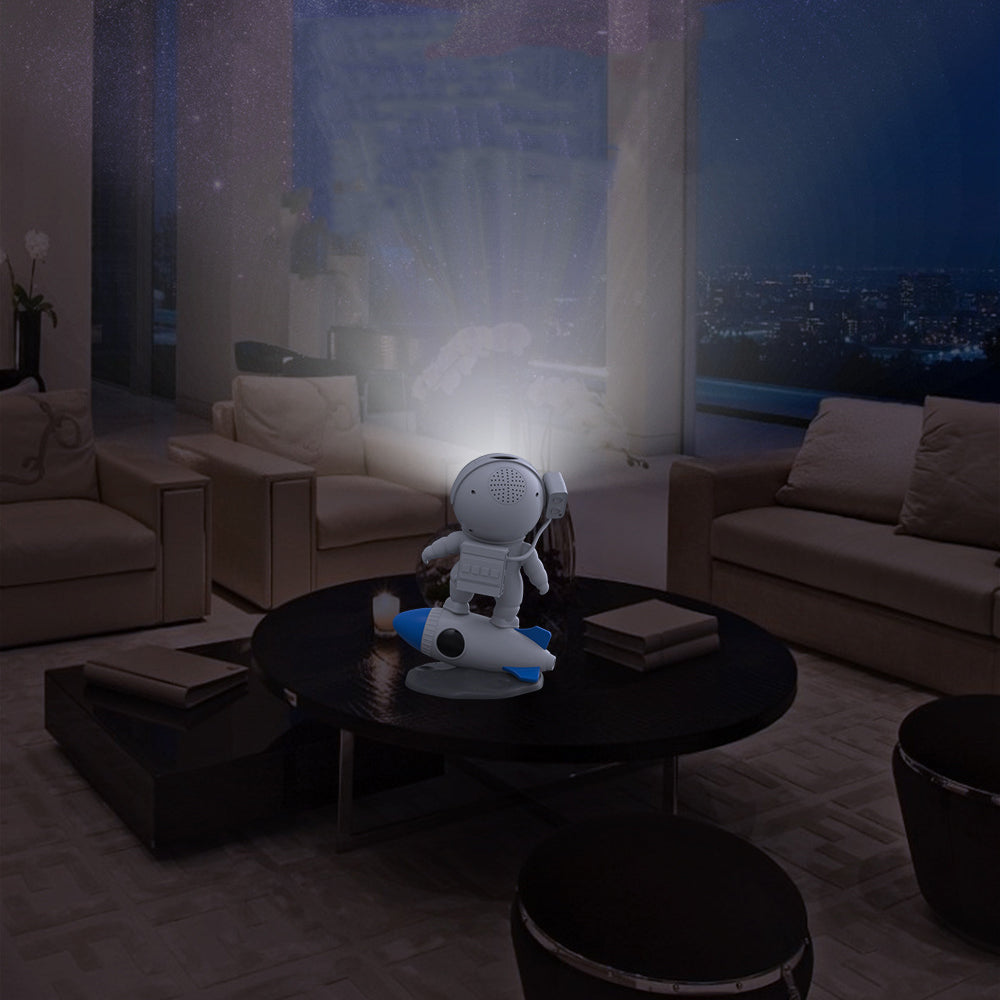 Contemporary Creative Rocket Astronaut Projection PVC ABS LED Table Lamp For Bedroom
