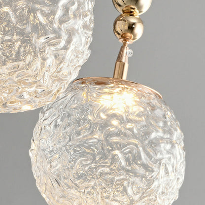 Contemporary Nordic Branch Curved Pole Orb Hardware Glass 4/7 Light Semi-Flush Mount Ceiling Light For Living Room