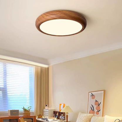 寝室用 伝統的な日本製 丸型 鉄製 アクリルシェード LED フラッシュマウント シーリングライト