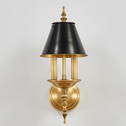 Traditional European Round Candle Holder Full Brass 2-Light Wall Sconce Lamp For Living Room