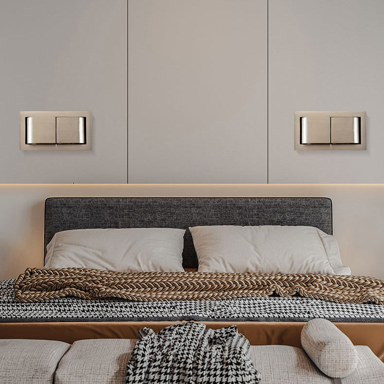 Modern Minimalist Rotatable Rectangular Aluminum LED Wall Sconce Lamp For Bedroom