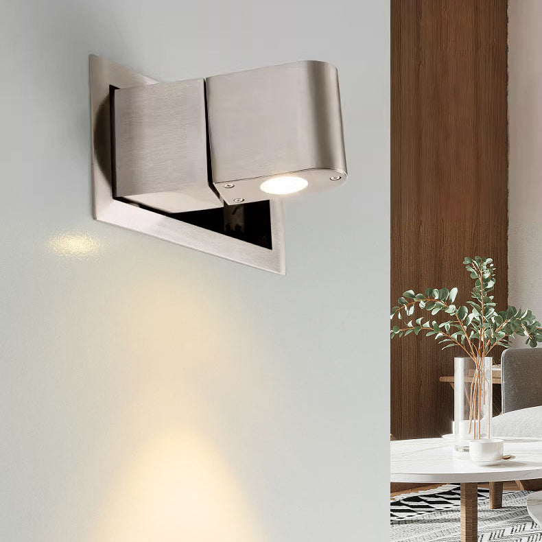Modern Minimalist Rotatable Rectangular Aluminum LED Wall Sconce Lamp For Bedroom