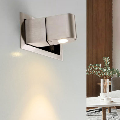 Modern Minimalist Rotatable Rectangular Aluminum LED Wall Sconce Lamp For Bedroom