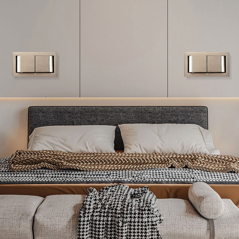 Modern Minimalist Rotatable Rectangular Aluminum LED Wall Sconce Lamp For Bedroom