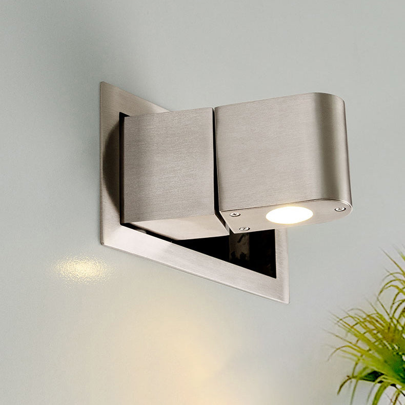 Modern Minimalist Rotatable Rectangular Aluminum LED Wall Sconce Lamp For Bedroom