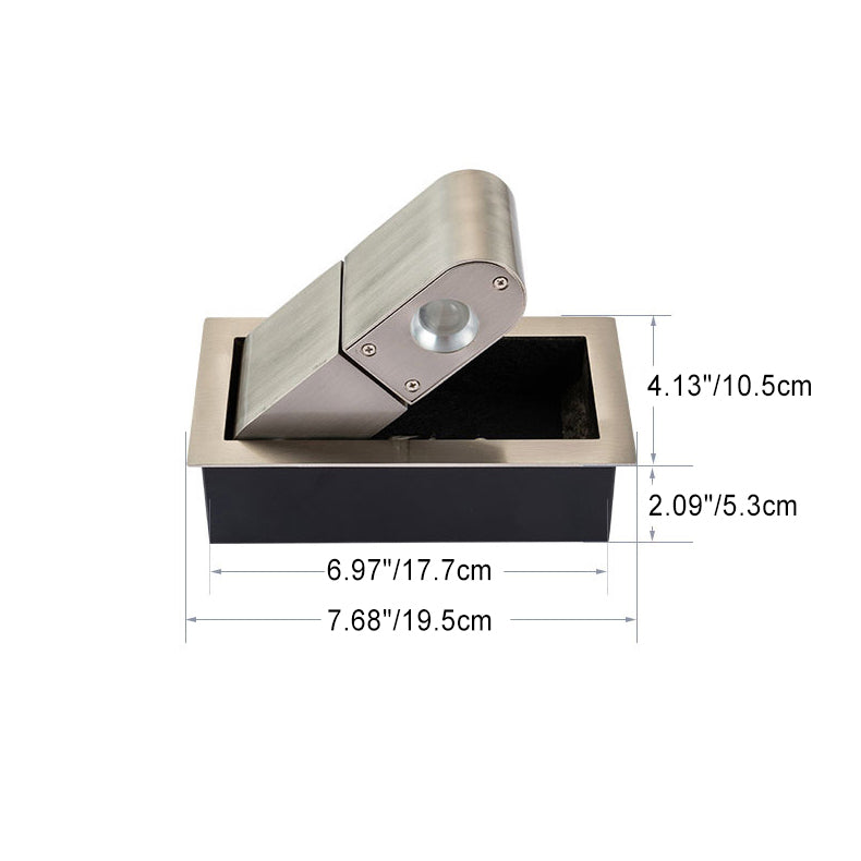 Modern Minimalist Rotatable Rectangular Aluminum LED Wall Sconce Lamp For Bedroom