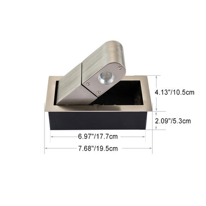 Modern Minimalist Rotatable Rectangular Aluminum LED Wall Sconce Lamp For Bedroom