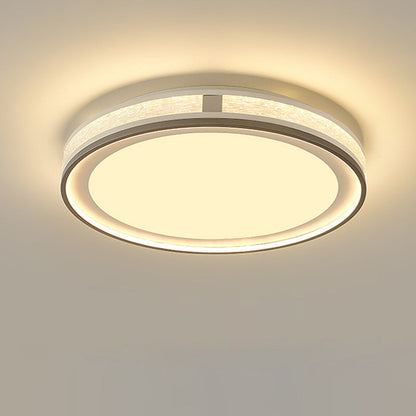 Modern Minimalist Round Rectangle Square Iron Silicone Acrylic LED Flush Mount Ceiling Light For Living Room