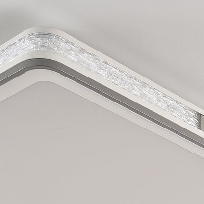 Modern Minimalist Round Rectangle Square Iron Silicone Acrylic LED Flush Mount Ceiling Light For Living Room
