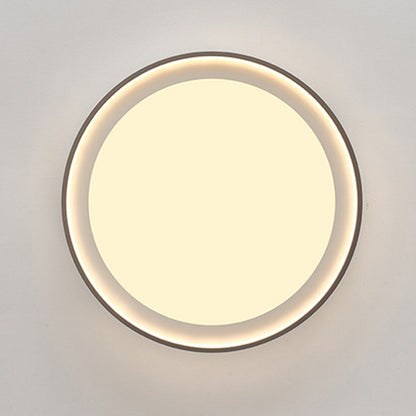 Modern Minimalist Round Rectangle Square Iron Silicone Acrylic LED Flush Mount Ceiling Light For Living Room