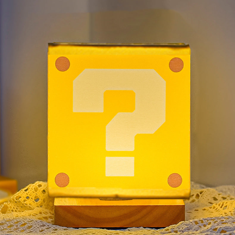 Modern Art Deco Square Floral Fabric Shade Solid Wood Base LED Table Lamp For Bedroom