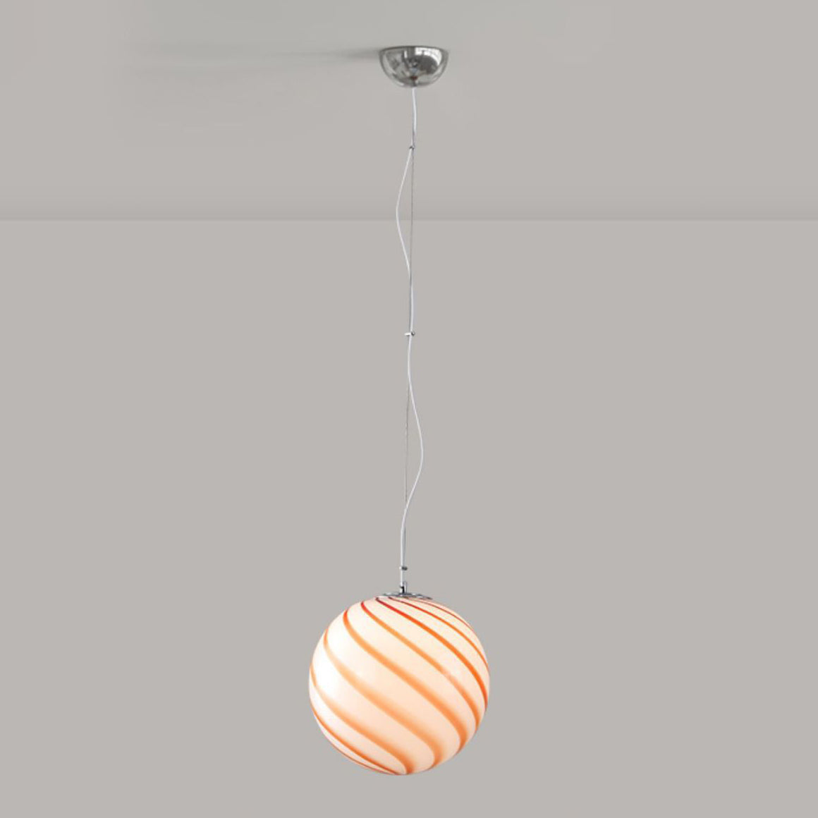 Contemporary Nordic Globe Lollipop Shape Iron Glass 1-Light Pendant Light For Living Room