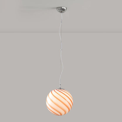 Contemporary Nordic Globe Lollipop Shape Iron Glass 1-Light Pendant Light For Living Room