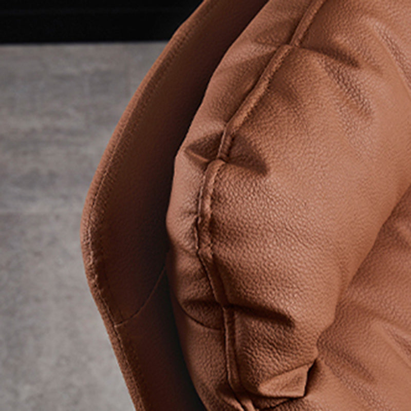 Modern Luxury Rectangular Double Upholstered Carbon Steel Frame Microfiber Leather Dining Chair Backrest For Dining Room