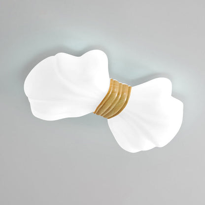 Contemporary Creative Kids Bow Iron Plastic LED Flush Mount Ceiling Light For Bedroom