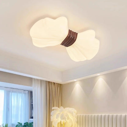 Contemporary Creative Kids Bow Iron Plastic LED Flush Mount Ceiling Light For Bedroom