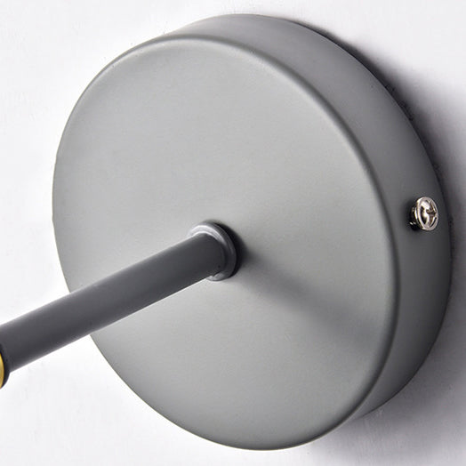 Modern Minimalist Round Globe Iron 1-Light Wall Sconce Lamp For Bedroom